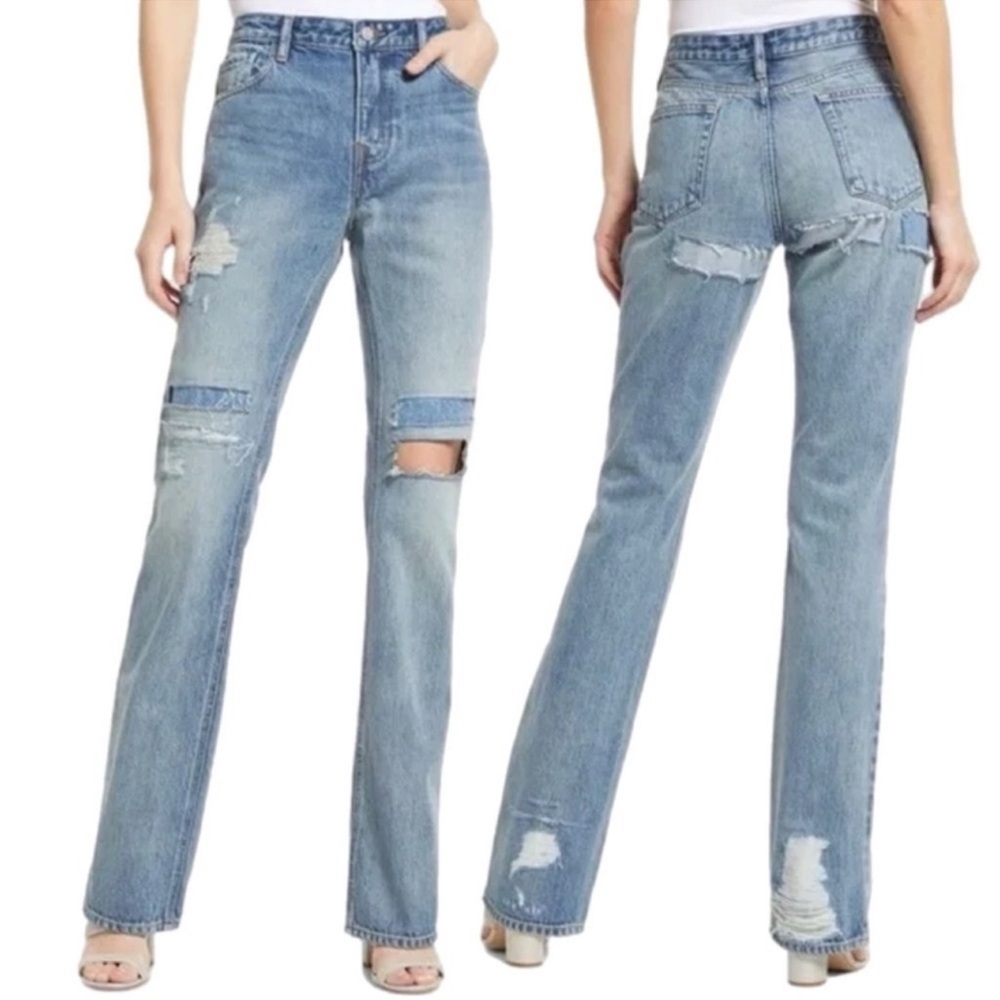 NWT Frame The Low Bootcut Jeans spears wash 26 distressed